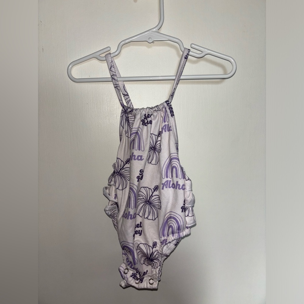 Purple Sweet Honey Halter Romper